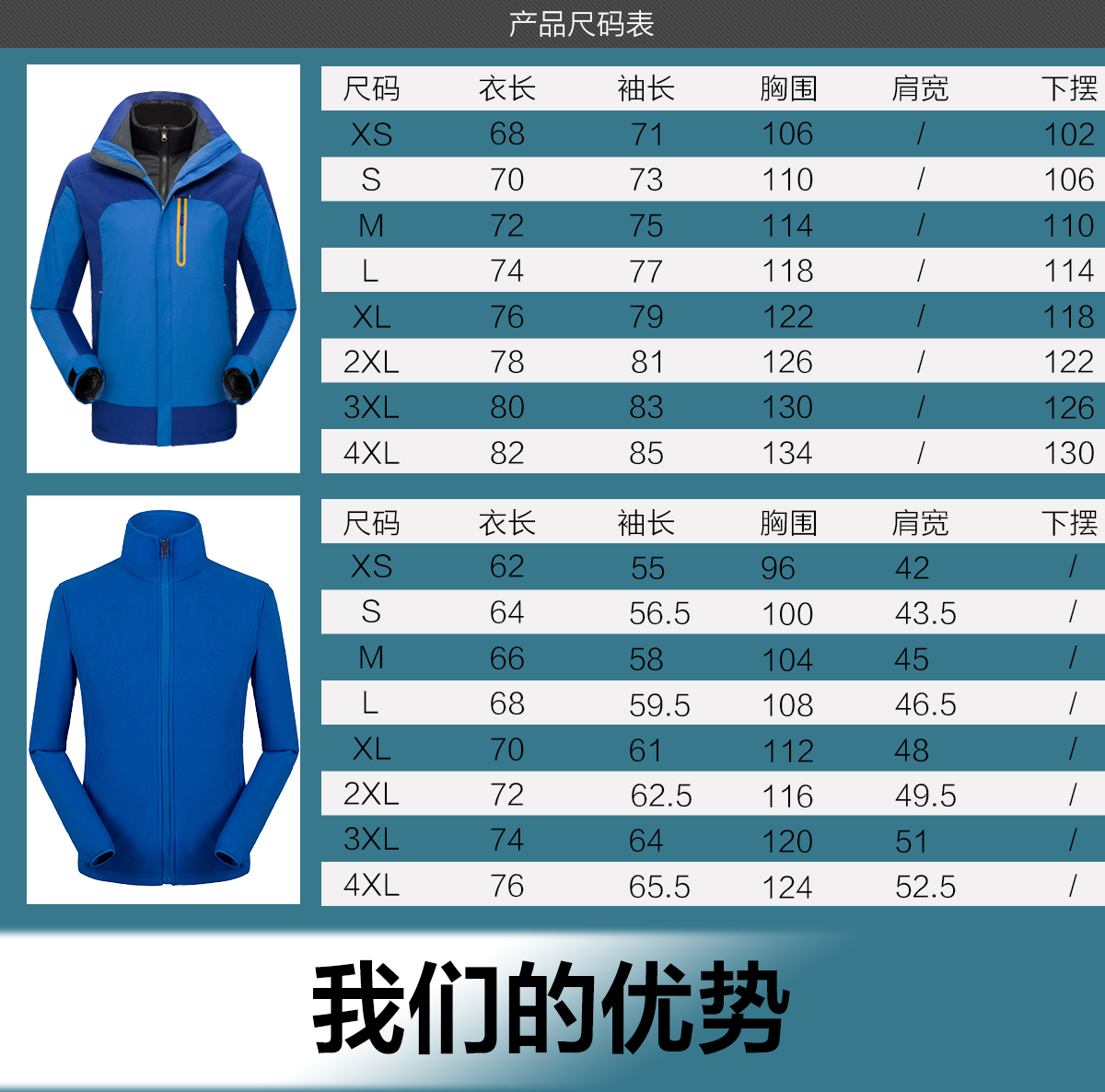 冲锋衣厂家冲锋衣工服多方位模特展示 冲锋衣工服多方位模特展示
